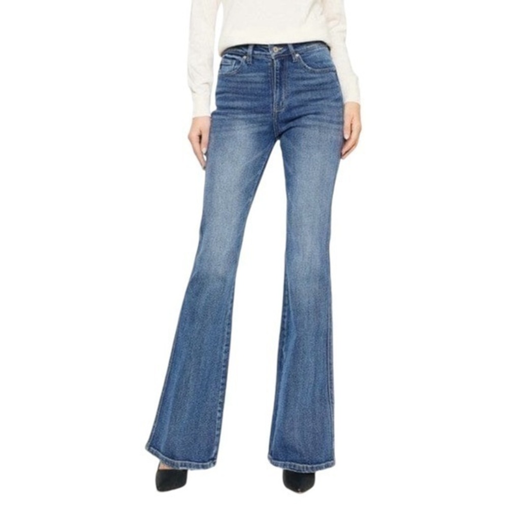 Kancan Cat's Whiskers High Waist Flare Jeans